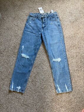 Zara Light Blue Washed Denim Jeans